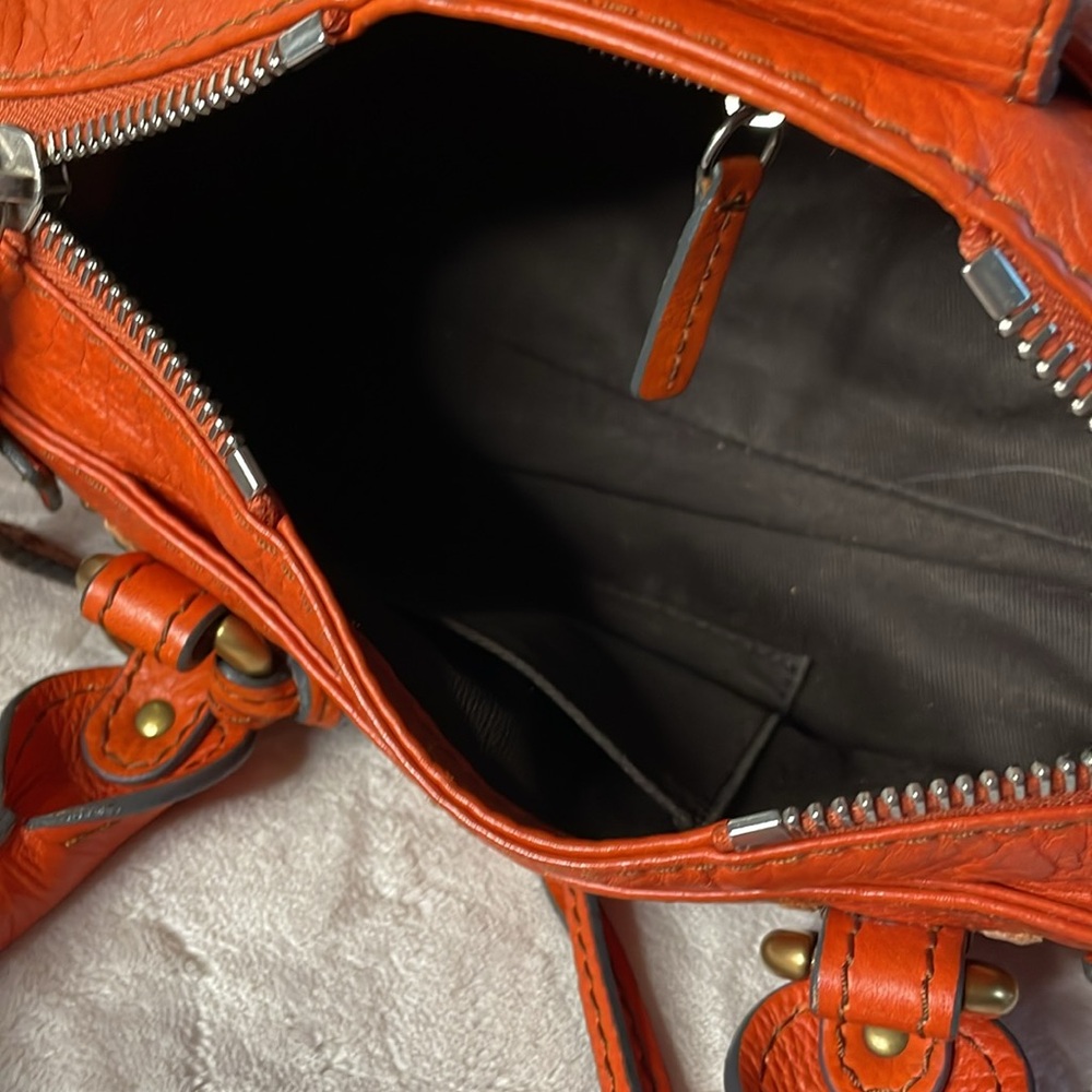 Chloe Orange Leather Satchel - Picture 7 of 12
